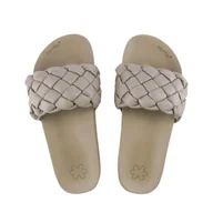 Klapki i japonki damskie - Klapki damskie Flip Flop Pool Weave szare lekkie plecione-40 - miniaturka - grafika 1