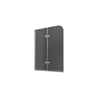 Parawany nawannowe - Mexen MEXEN FELIX PARAWAN NAWANNOWY 2 SKRZYDŁOWY 80 x 140 CM GREY 890-080-002-01-40 890-080-002-01-40 - miniaturka - grafika 1