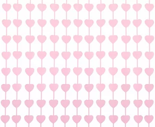 Kurtyna Serca pastelowa różowa - 100 x 200 cm - Sylwester - miniaturka - grafika 1