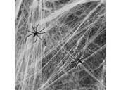 Halloween - Biała pajęczyna z pająkami na Halloween - 60 g - 1 op. - miniaturka - grafika 1