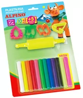 Masy plastyczne - Alpino Plastelina 2Kol+Foremki Dp000052 - miniaturka - grafika 1