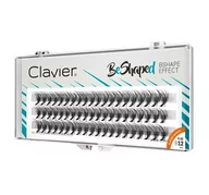 Sztuczne rzęsy i akcesoria - Clavier BeShaped Kępki Rzęs skręt B 12 mm - miniaturka - grafika 1