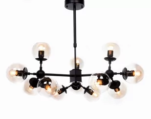 Lumina Deco Żyrandol LAMPA wisząca ZODIAK LDP 160 12 Deco industrialna OPRAWA zwis kule balls herbaciany - Lampy sufitowe - miniaturka - grafika 1