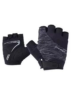 Rękawiczki - Ziener CENIZ rękawiczki rowerowe dla dorosłych, do jazdy na rowerze górskim, krótkie palce, oddychające/amortyzujące, czarny melanż, 7,5 - grafika 1