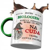 Kubki - Kubek Zielony Dla Biologa Na Cuda Trzeba Chwile z Nadrukiem ze Zdjęciem + Opakowanie na prezent (wzór 02) - miniaturka - grafika 1