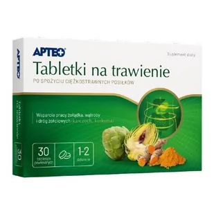 Apteo Apteo Tabletki na trawienie 30 tabletek powlekanych 3079621 - Układ pokarmowy - miniaturka - grafika 1