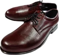 Półbuty męskie - BnW Moskała Półbuty skórzane czerwone męskie - miniaturka - grafika 1