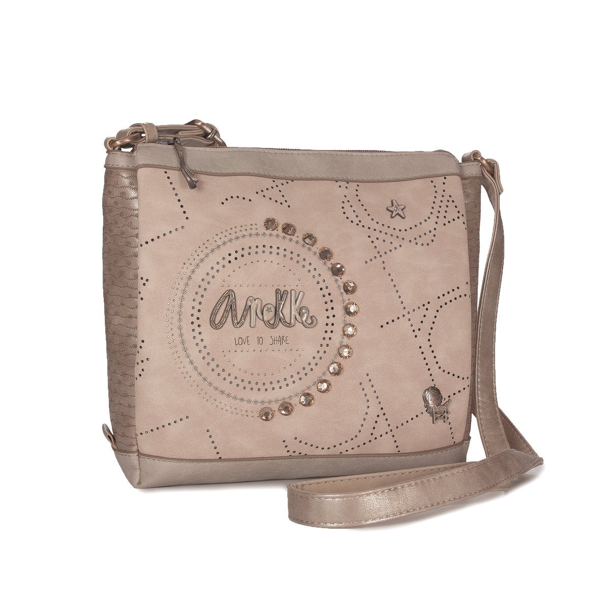 Anekke Studio Torebka damska kwadratowa listonoszka Nude