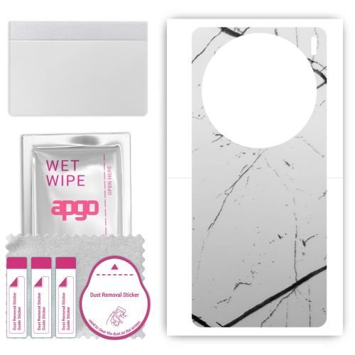 folia naklejka skórka strukturalna na TYŁ do Vivo X100 Pro - Marmur Biały - apgo SKINS