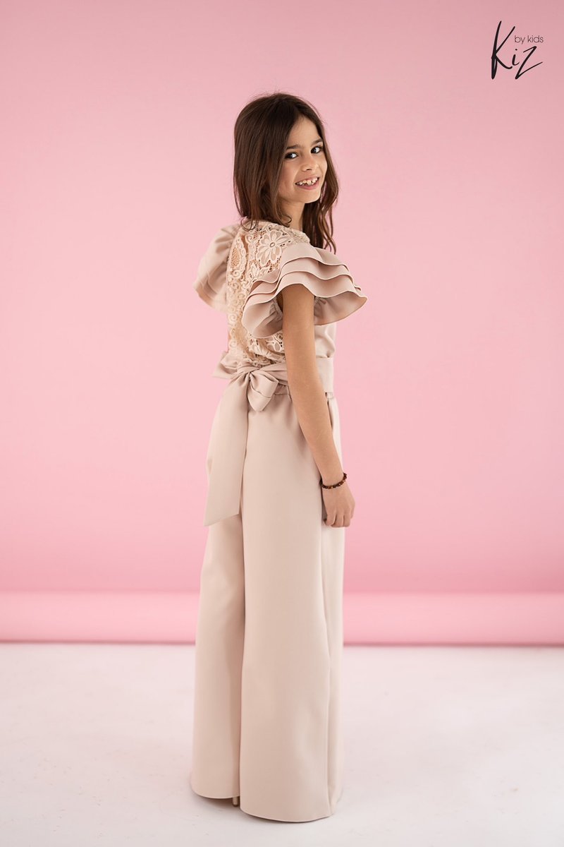 Kombinezon dziewczęcy komunia wesele Kiz By Kids beżowy rozmiar 152
