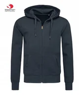 Bluzy męskie - Rozpinana Bluza Męska z Kapturem SUPER JAKOŚĆ STEDMAN 5610 GRANAT Rozm. XL - miniaturka - grafika 1