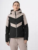 Kurtki narciarskie - 4F Kurtka narciarska 4FAW23TTJAF338 Beżowy Slim Fit - miniaturka - grafika 1