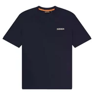 Koszulki męskie - Koszulka męska Napapijri NP0A88TR176 S-SMALL BOX SS Granatowa - miniaturka - grafika 1