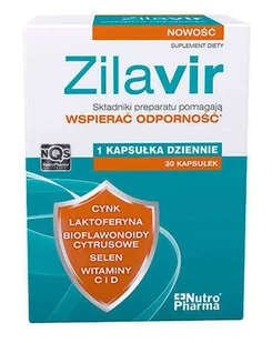 Nutro Pharma Zilavir 30 kapsułek 3724621 - Witaminy i minerały Nutro Pharma Zilavir 30 kapsułek 3724621 - Witaminy i minerały - miniaturka - grafika 1
