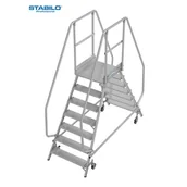 Rusztowania - KRAUSE Podest jezdny 2x7 stopnie z dwustronnym wejściem 821232 - miniaturka - grafika 1