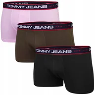 Majtki męskie - TOMMY HILFIGER BOKSERKI MĘSKIE MAJTKI TRUNK 3P CZARNE/RÓŻOWE/OLIWKOWE r.L - miniaturka - grafika 1