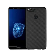 Etui i futerały do telefonów - Etui Carbon Fiber Huawei Honor 7X czarny /black - miniaturka - grafika 1