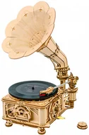 Puzzle - zestaw budowlany Rokr gramofon 22,6 x 26,1 x 42,9 cm drewno - miniaturka - grafika 1