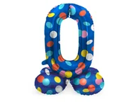 Balony i akcesoria - Balon foliowy stojący cyfra 0 Kropki - 41 cm - 1 szt. - miniaturka - grafika 1