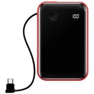 Baseus Powerbank Mini S z kablem USB-C 10000mAh 3A 15W czerwony BSU1334RED - Powerbanki - miniaturka - grafika 1