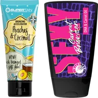 Balsamy i kremy do opalania - SuperTan Peaches Coconut Cream + Wild Tan Sexy Carrot Gratis - miniaturka - grafika 1