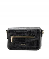 Torebki damskie - Torebka Damska Listonoszka Crossbody Na Pasku PUCCINI Czarna BK2231186M-1 - miniaturka - grafika 1