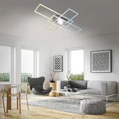 Lampy sufitowe - Briloner Lampa sufitowa LED Roami, 104x71 cm, aluminium-chrom, CCT - miniaturka - grafika 1