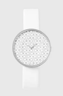Zegarek Calvin Klein zegarek damski kolor biały - Zegarki damskie - miniaturka - grafika 1