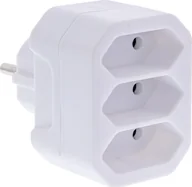 Kable - InLine® Steckdosenadapter, Schutzkontakt Stecker an 3x Eurobuchse, weiß - miniaturka - grafika 1