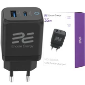 Ładowarki do telefonów - Nowa ładowarka sieciowa Encore Energy PD 3.0 Quick Charge 4.0 USB-A USB-C 35W adapter MD-3583RA - miniaturka - grafika 1