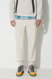 Spodnie męskie - Columbia spodnie dresowe męskie kolor beżowy gładkie - grafika 1