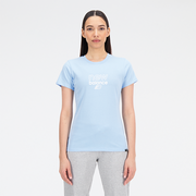 Koszulki i topy damskie - Koszulka damska New Balance WT33507BLZ  niebieska - miniaturka - grafika 1
