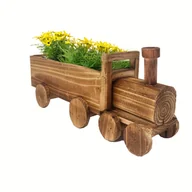 Inne - TEMU 1 szt. Drewniany Doniczka w Kształcie Pociągu dla Sukulentów, Doniczka na Bonsai - Akcesoria Ogrodowe, Do Użytku Wewnętrznego/Zewnętrznego - miniaturka - grafika 1