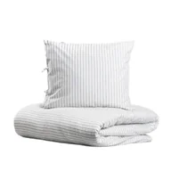 Pościel - HOMLA Pościel CHERISH bawełniana w niebieskie paski 220x200 + 2*50x60 cm - miniaturka - grafika 1