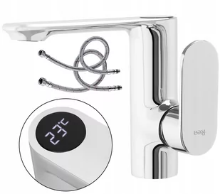 Rea Bateria umywalkowa Mils LCD Chrome Niska B2000 - Baterie umywalkowe - miniaturka - grafika 1