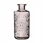 Świeczniki - Szklany wazon świecznik 21 cm butelka szara - miniaturka - grafika 1