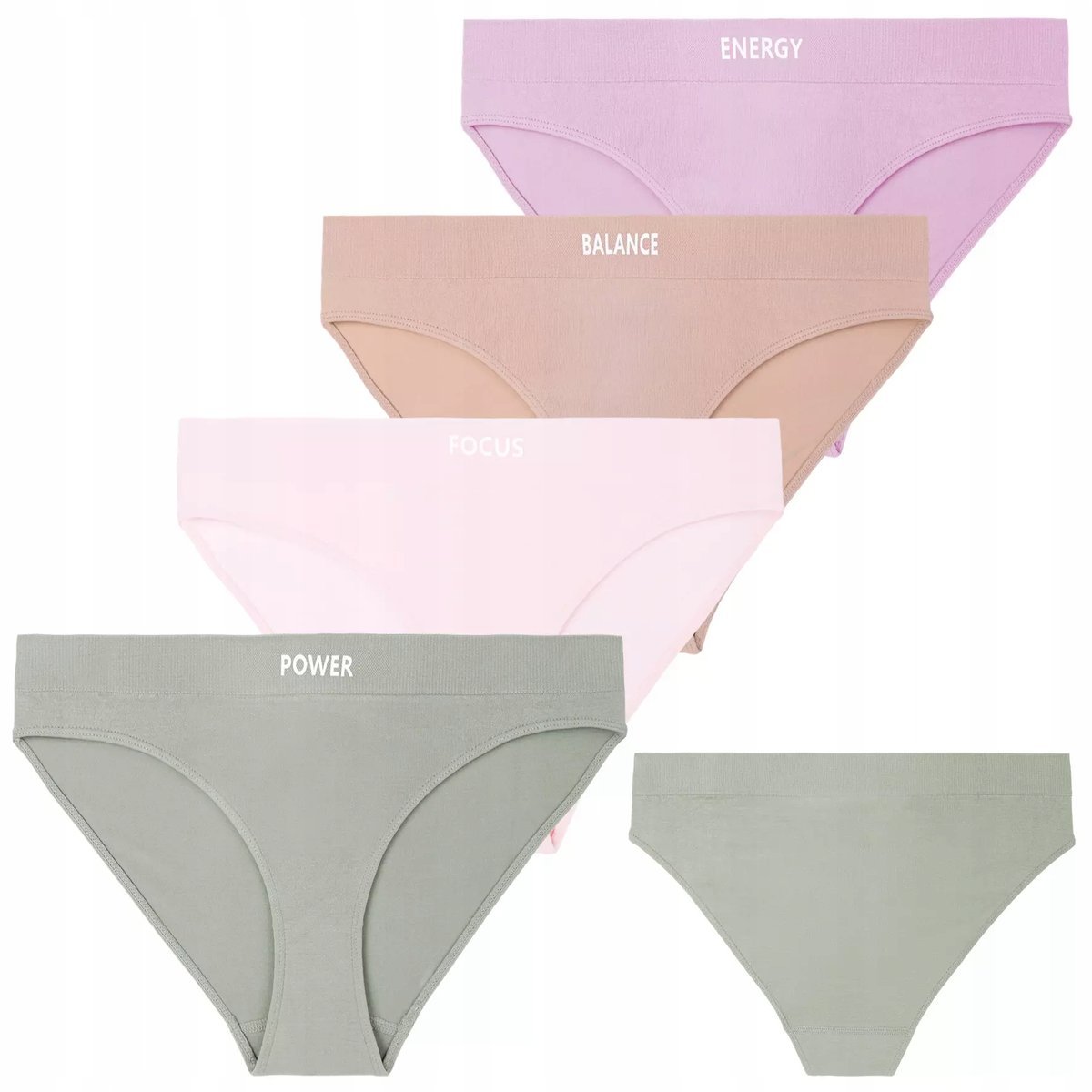 4X Figi Damskie Klasyczne Majtki Gładkie Wygodne Elastyczne 4-Pak Moraj Xl