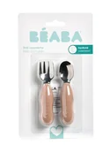 Sztućce dla dzieci - Beaba Zestaw pierwszych sztućców ze stali nierdzewnej Praline - miniaturka - grafika 1