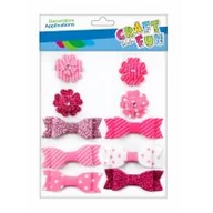 Pozostałe akcesoria dla plastyków - Craft with Fun Ozdoba dekoracyjna Mater Kokard/kwi samoprzylepna 10szt Roz - miniaturka - grafika 1