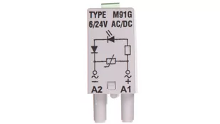 Relpol Moduł sygnalizacyjny LV dioda LED zielony + warystor V) 6-24 V AC/DC M91G szary 854856 854856 - Sterowniki i przekaźniki - miniaturka - grafika 1