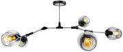 Lampy sufitowe - MLAMP Plafon LAMPA regulowana ELM1962/5 19BT-BLACK MLAMP sufitowa OPRAWA modernistyczna szklana chemistry czarna przydymiona ELM1962/5 19BT-BLACK - miniaturka - grafika 1