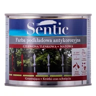 Farby do metalu - Sentic Farba podkładowa antykorozyjna 500 ml czerwony tlenkowy matowy - miniaturka - grafika 1