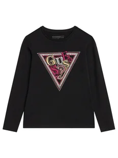 Guess Bluzka J5BI13 J1314 Czarny Regular Fit - Bluzki damskie - miniaturka - grafika 1
