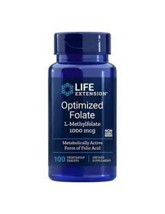 Life Extension Kwas foliowy - Optimized Folate (100 tabl.) - Witaminy i minerały - miniaturka - grafika 1