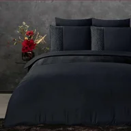 Pościel - 200x200/220 VELVET CROSSLINE czarny kpl pościeli - miniaturka - grafika 1