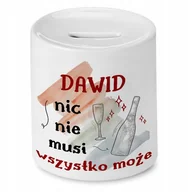 Skarbonki - Skarbonka dla Dawida na Urodziny Idealny Prezent z Nadrukiem ze Zdjęciem + Opakowanie na prezent (wzór 02) - miniaturka - grafika 1