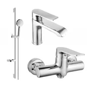 Baterie umywalkowe - Mexen Pecos DS75 zestaw prysznicowy, chrom - miniaturka - grafika 1