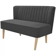 Sofy i kanapy - vidaXL Sofa 117x55,5x77 cm ciemnoszary materiał 244071 - miniaturka - grafika 1