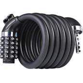 Zawiasy, okucia i inne akcesoria - Blokada rowerowa, linka antykradzieżowa 180 cm x 12 mm do rowerów/skuterów/motocykli/bram rowerowych, z 5-cyfrowym kodem inteligentnym i uchwytem na r - miniaturka - grafika 1