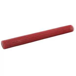 Siatka stalowa powlekana PVC, 25 x 1,5 m, kwadratowa, czerwona - Ogrodzenia - miniaturka - grafika 2